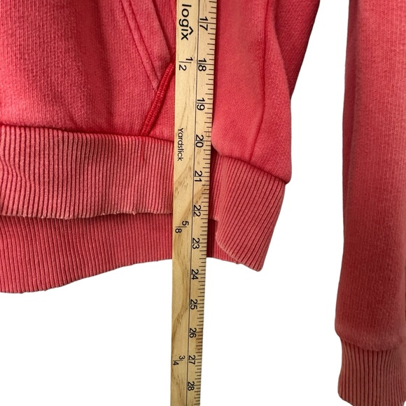 VICTORIA'S SECRET PINK PERFECT FLEECE FUNNEL NECK HOODIE LARGE VINTAGE WASH - Picture 9 of 9
